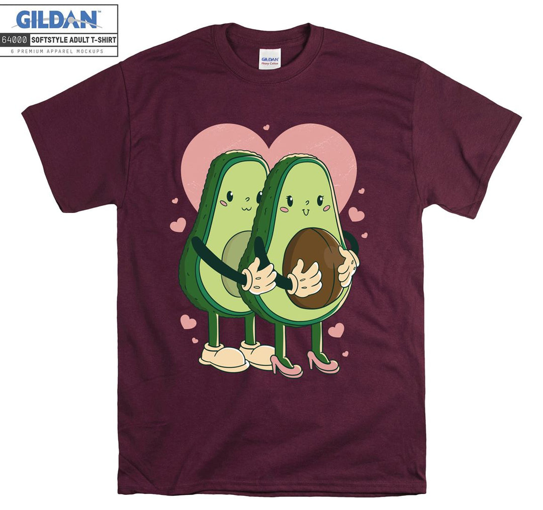 Funny figure avocado cute couple figure T-shirt