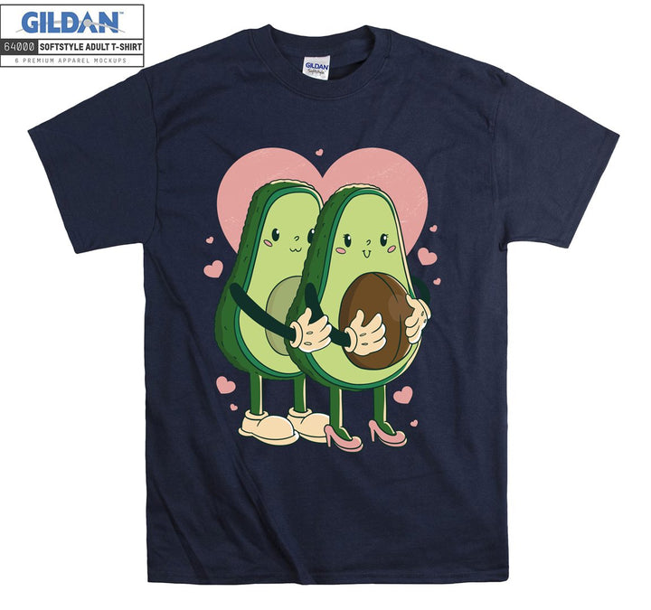 Funny figure avocado cute couple figure T-shirt