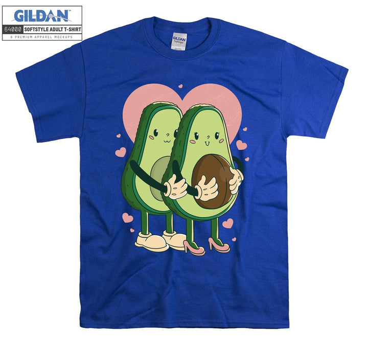 Funny figure avocado cute couple figure T-shirt