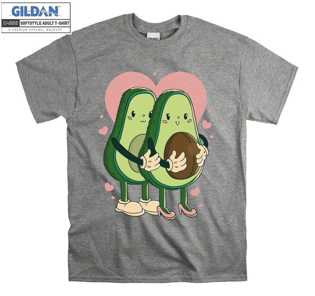 Funny figure avocado cute couple figure T-shirt