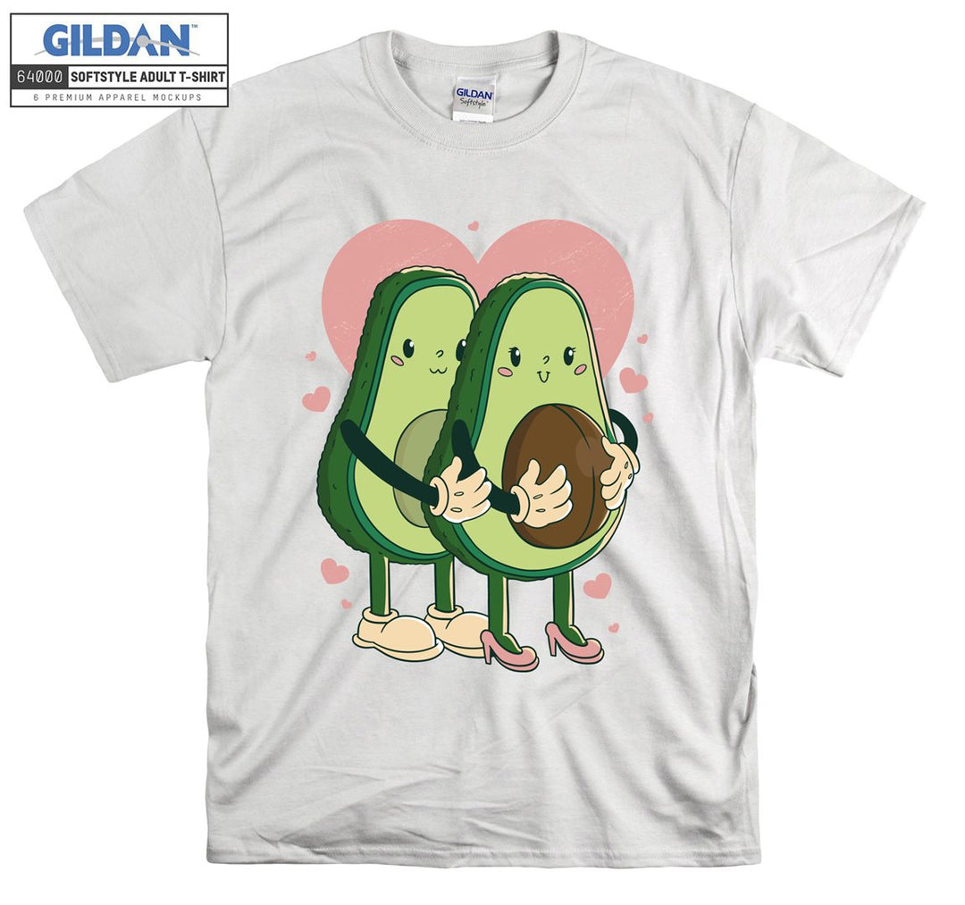 Funny figure avocado cute couple figure T-shirt