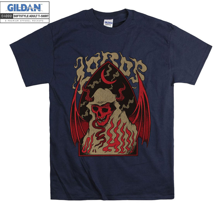 Horror evil skeleton red figure T-shirt