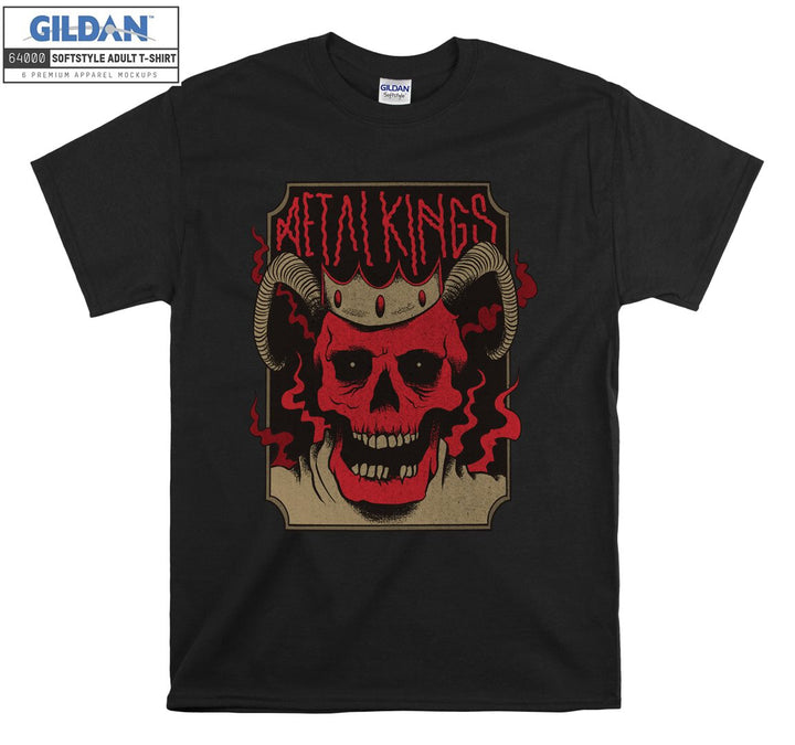 Metal kings red evil skeleton figure T-shirt