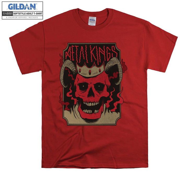 Metal kings red evil skeleton figure T-shirt