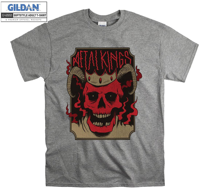 Metal kings red evil skeleton figure T-shirt