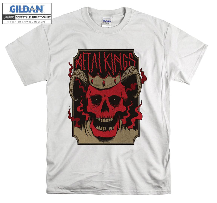 Metal kings red evil skeleton figure T-shirt