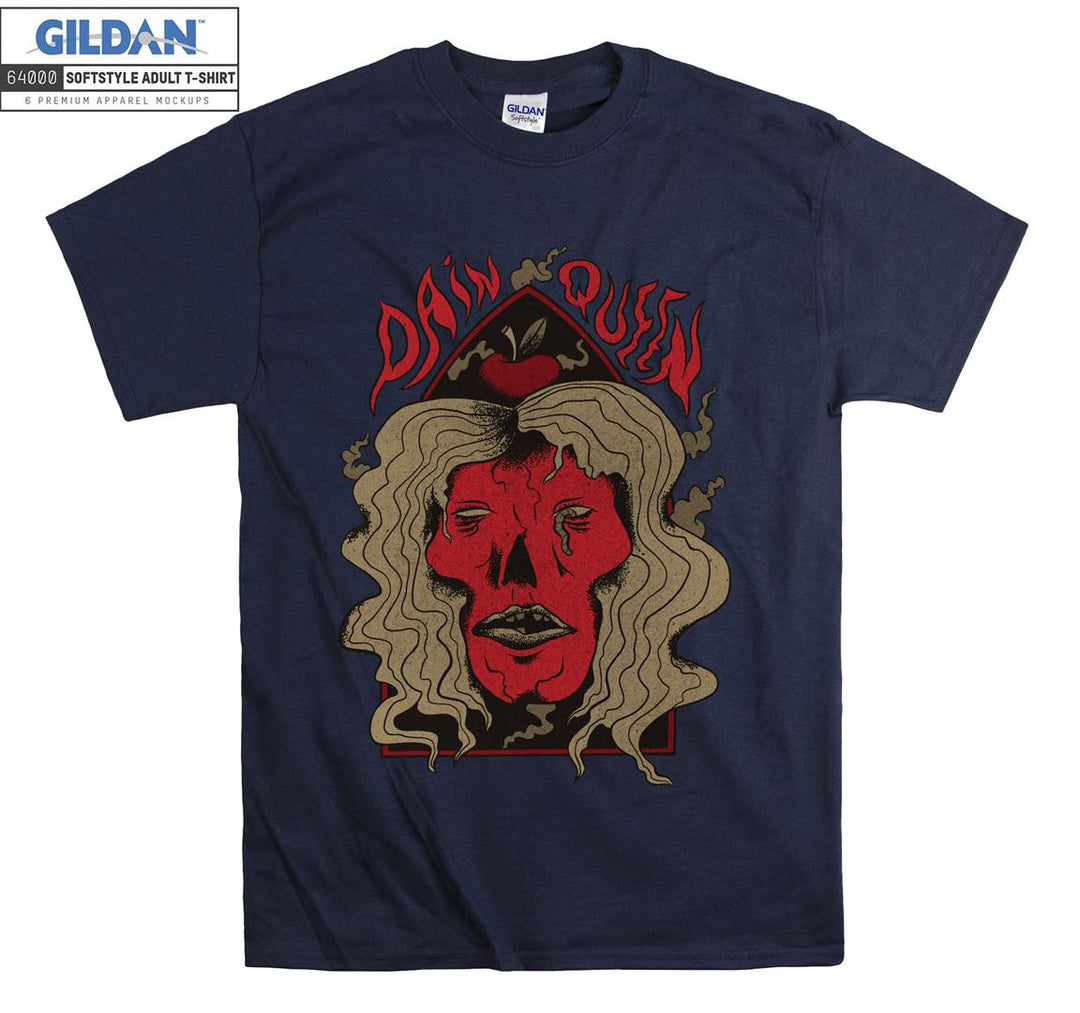 Dain Queen red evil skull figure T-shirt