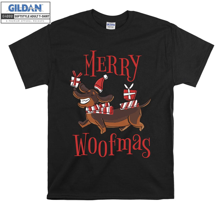 merry woofmas christmas figure T-shirt