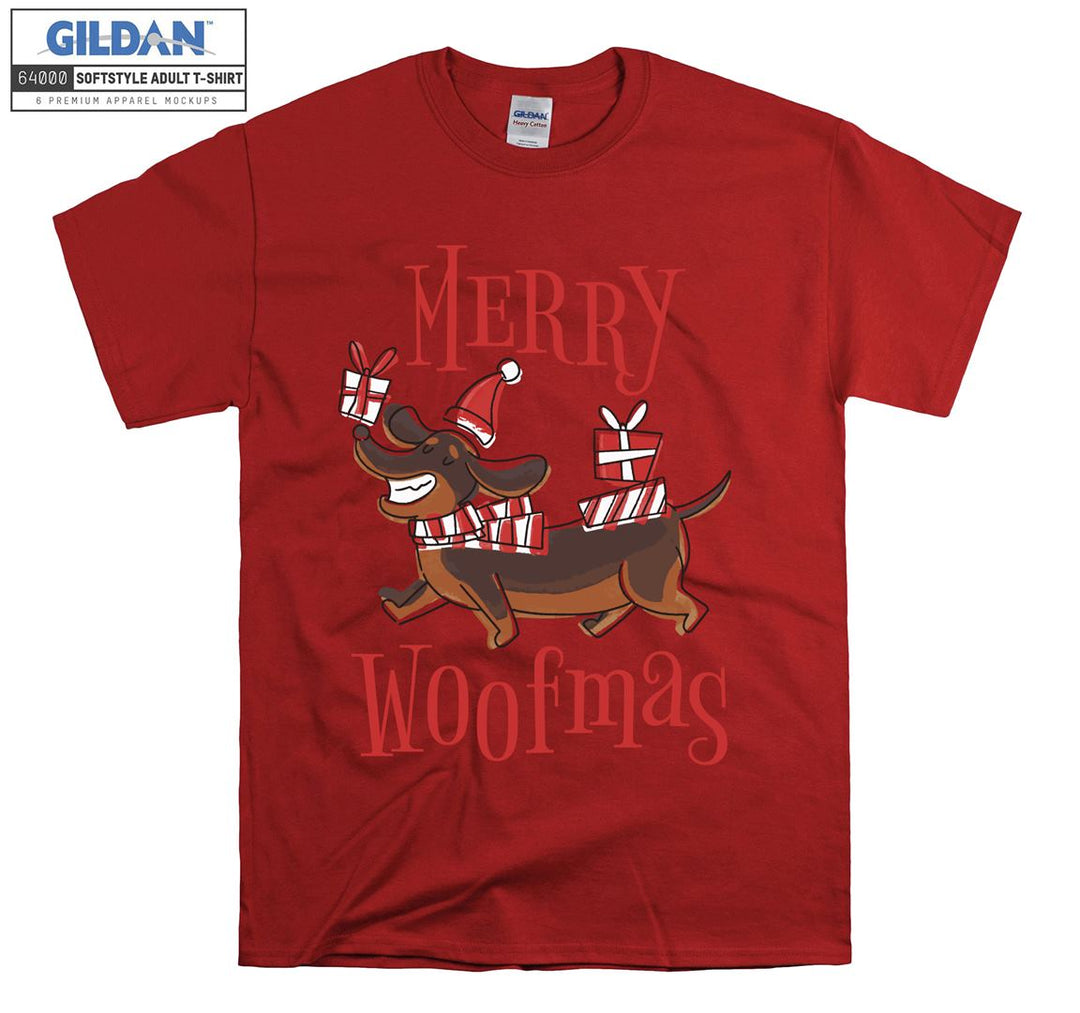 merry woofmas christmas figure T-shirt