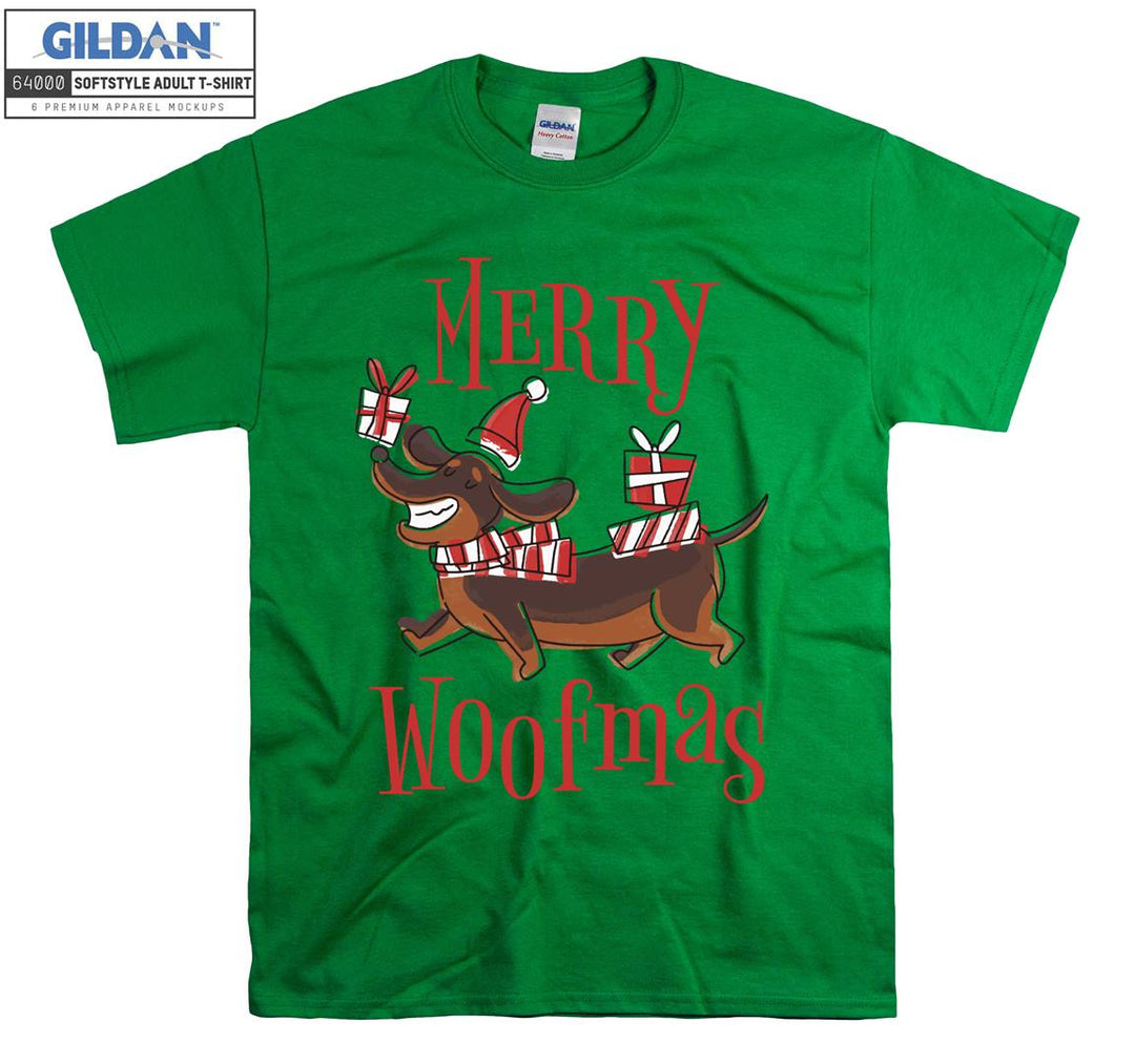 merry woofmas christmas figure T-shirt