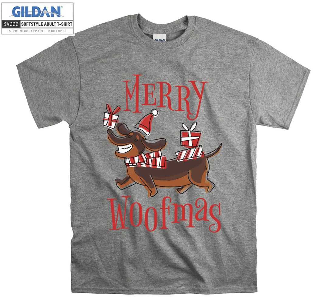 merry woofmas christmas figure T-shirt