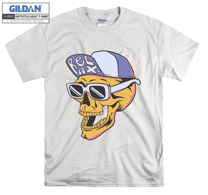 Funny skull relax figure T-shirt