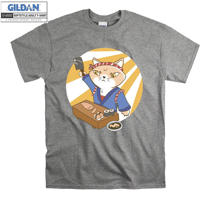 Cat Sushi Chef Making T-shirt