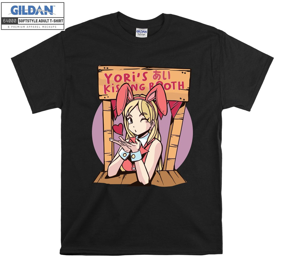 Anime Girl kissing booth T-shirt