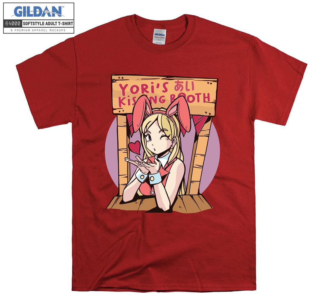 Anime Girl kissing booth T-shirt