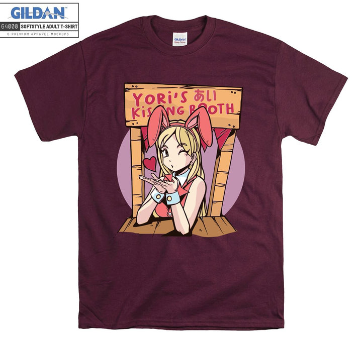 Anime Girl kissing booth T-shirt