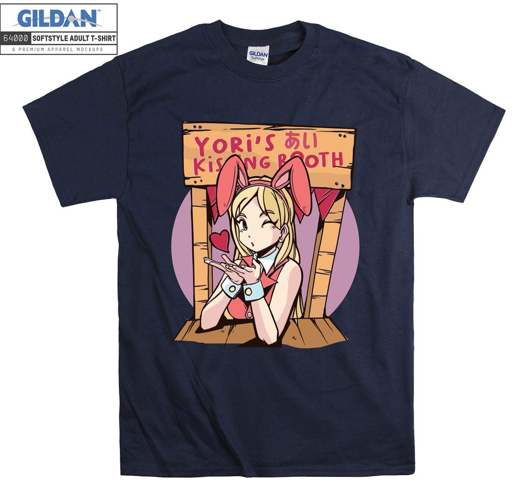 Anime Girl kissing booth T-shirt