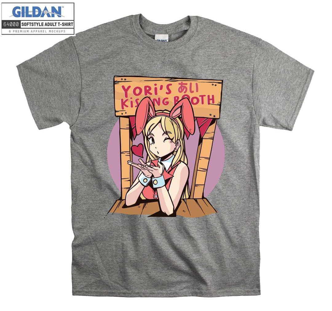 Anime Girl kissing booth T-shirt