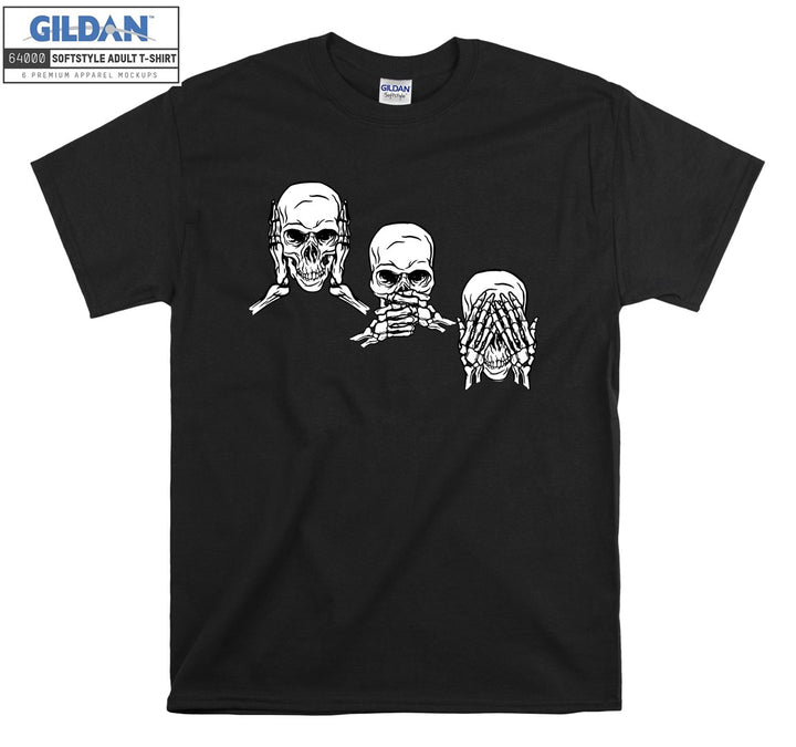 Funny skull mood figure T-shirt