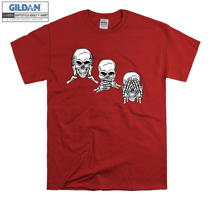 Funny skull mood figure T-shirt