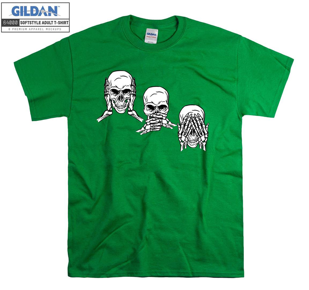 Funny skull mood figure T-shirt