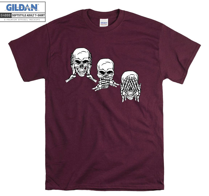 Funny skull mood figure T-shirt