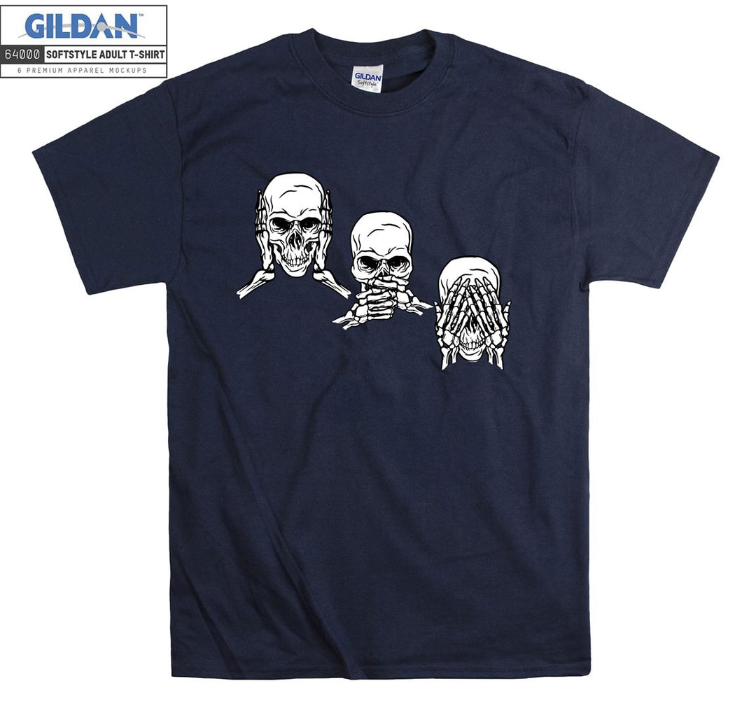 Funny skull mood figure T-shirt