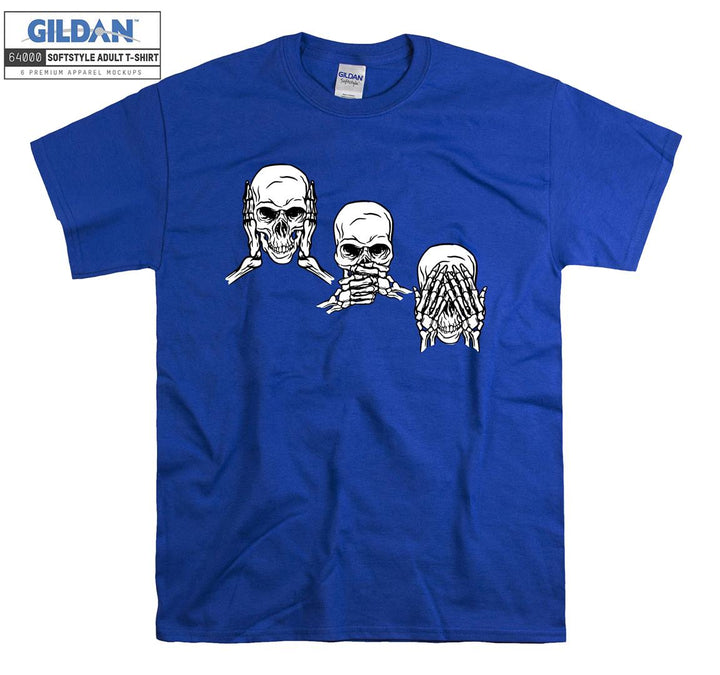 Funny skull mood figure T-shirt