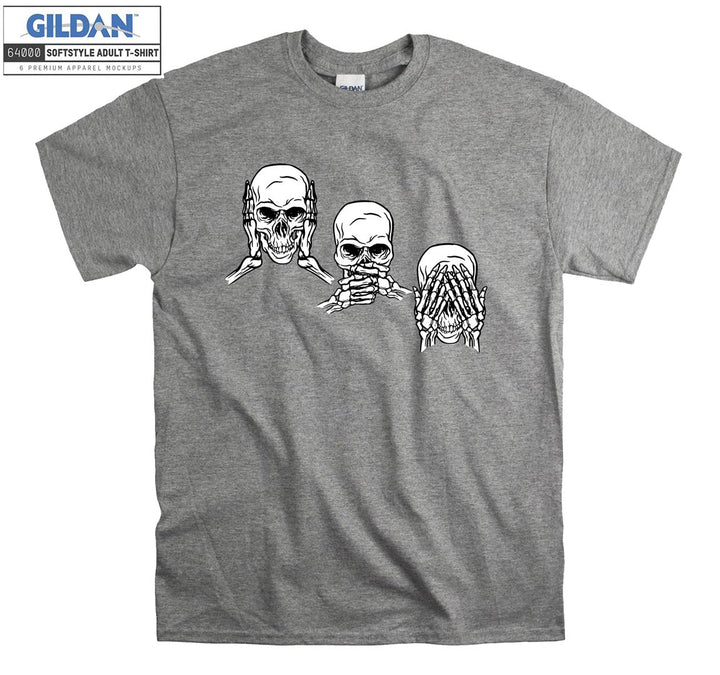 Funny skull mood figure T-shirt