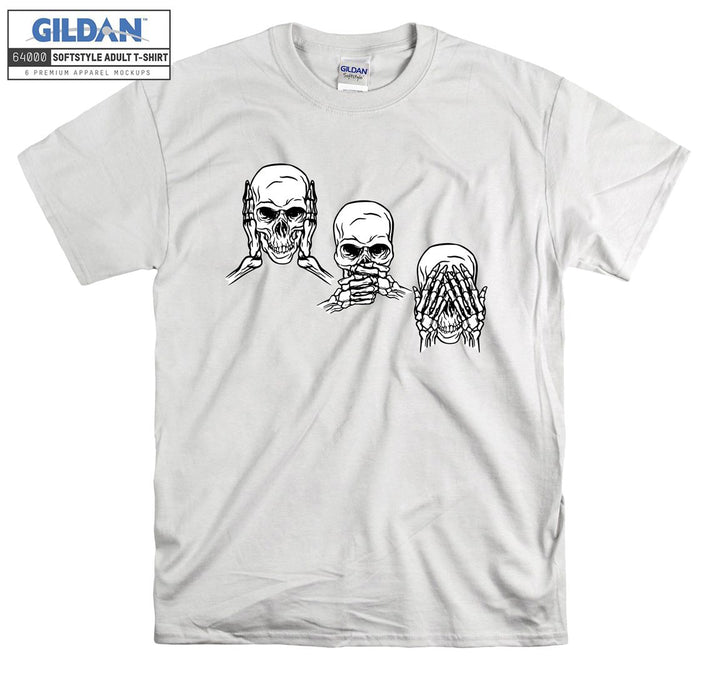 Funny skull mood figure T-shirt