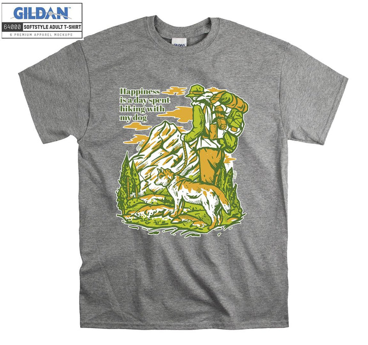 Wolf And Camping Man Hiking T-shirt