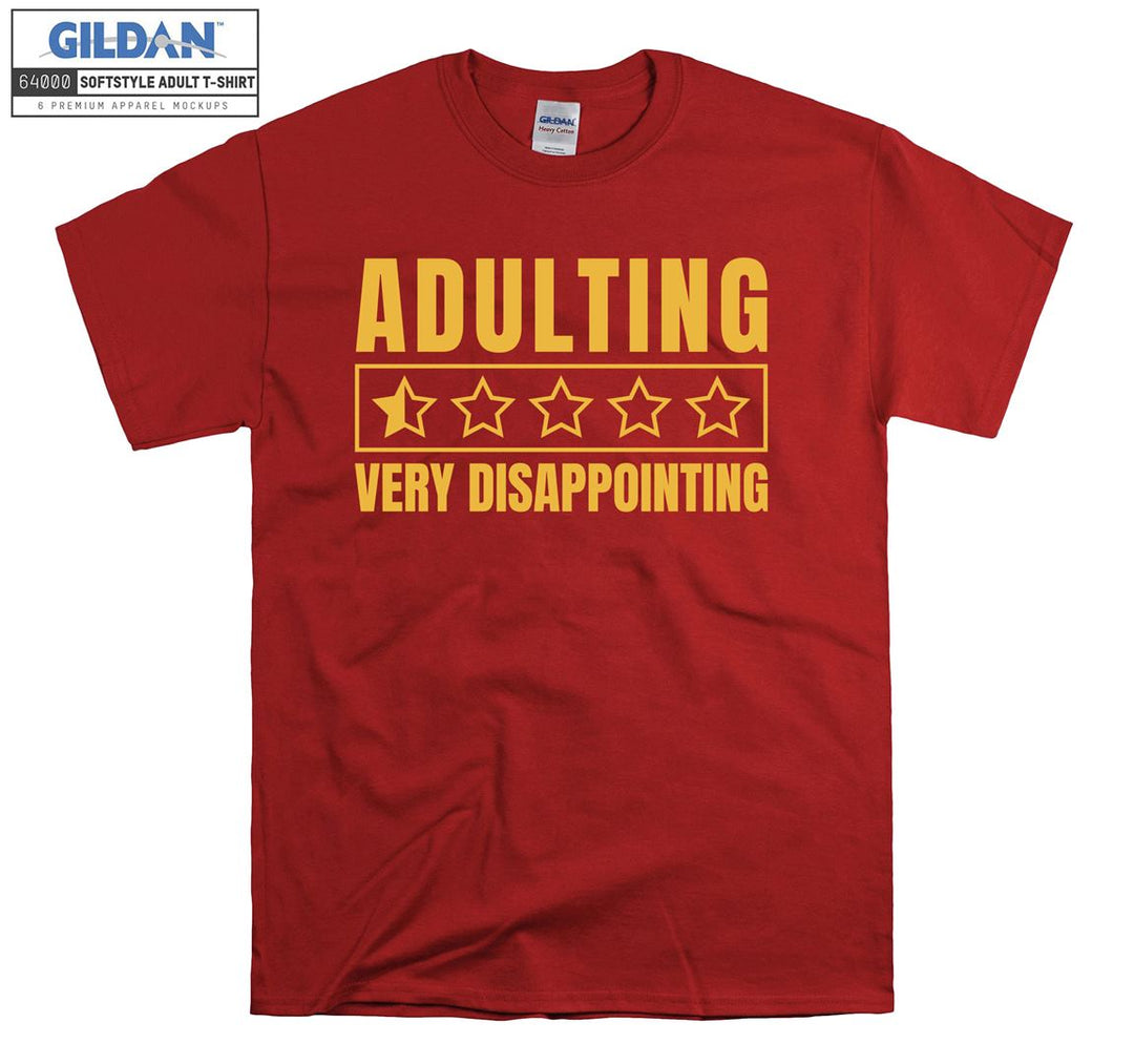 Adulting very disappointing funny figure T-shirt