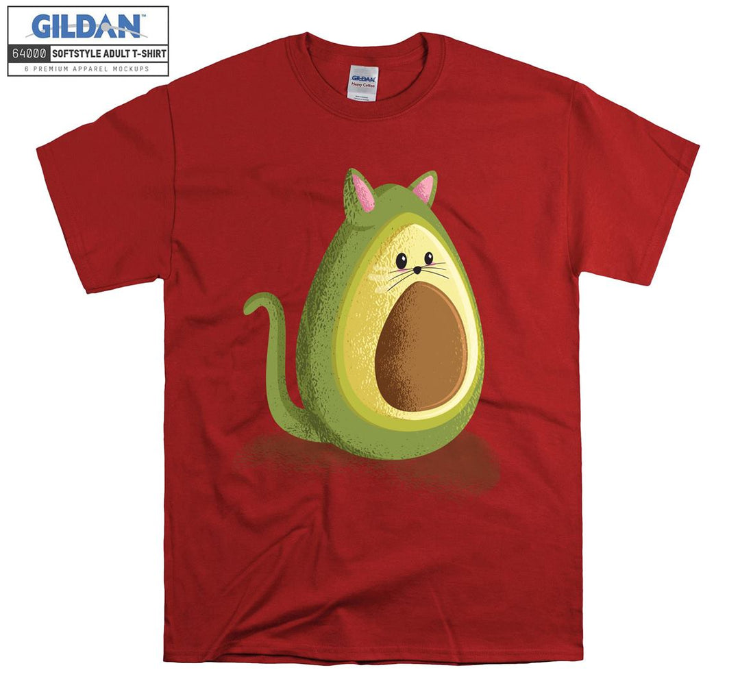 Cartoon Fruit Cat Figure T-shirt