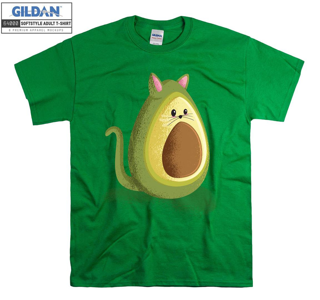 Cartoon Fruit Cat Figure T-shirt