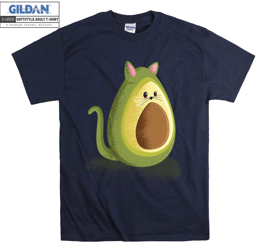 Cartoon Fruit Cat Figure T-shirt