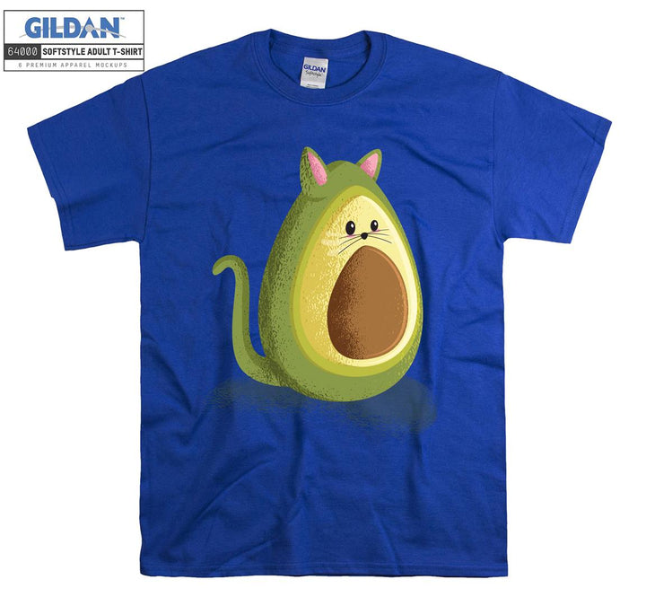 Cartoon Fruit Cat Figure T-shirt