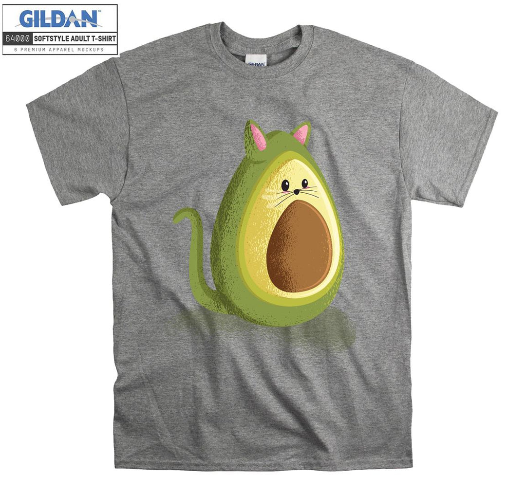 Cartoon Fruit Cat Figure T-shirt