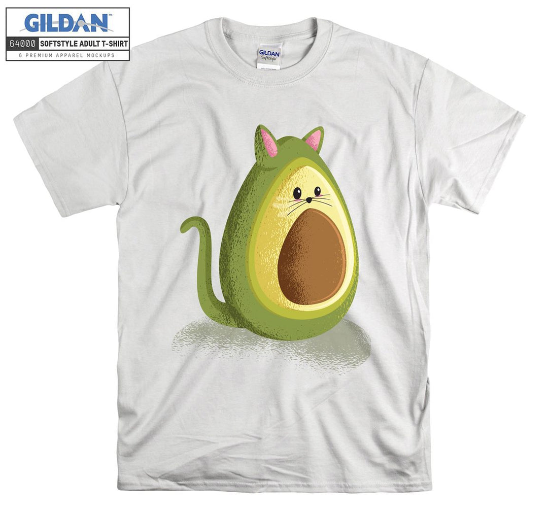 Cartoon Fruit Cat Figure T-shirt