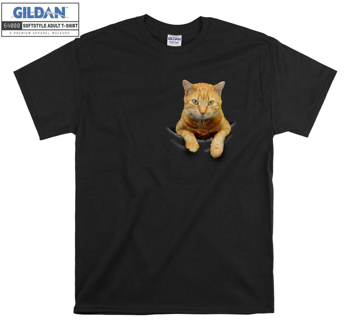 Real Cute Orange Cat Figure T-shirt