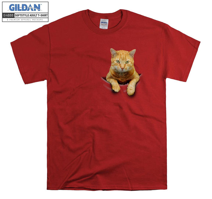 Real Cute Orange Cat Figure T-shirt