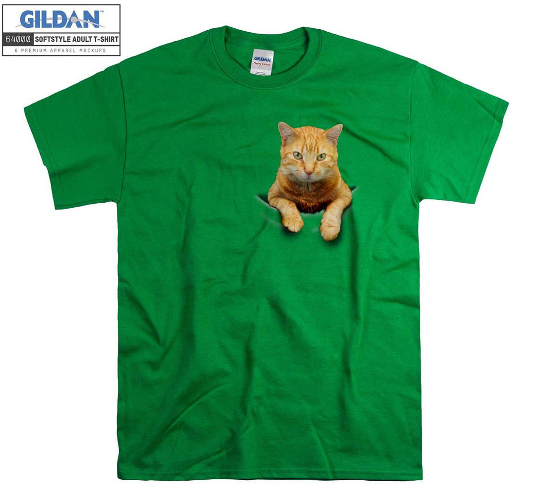 Real Cute Orange Cat Figure T-shirt