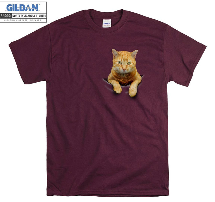 Real Cute Orange Cat Figure T-shirt