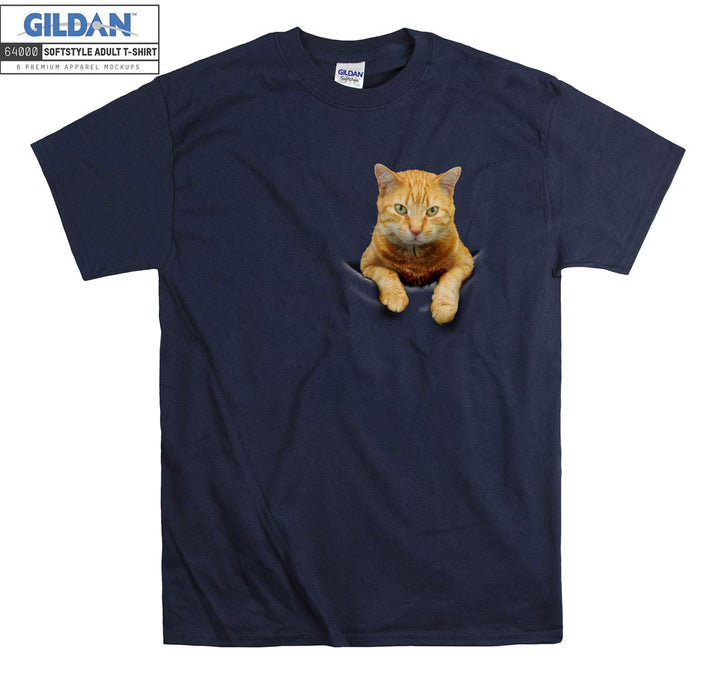 Real Cute Orange Cat Figure T-shirt