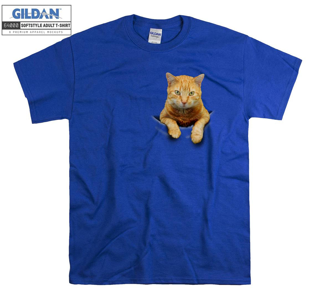 Real Cute Orange Cat Figure T-shirt