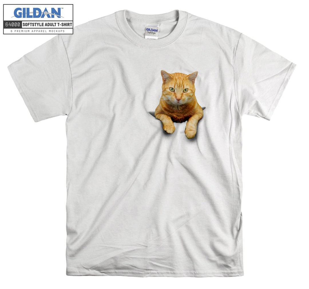 Real Cute Orange Cat Figure T-shirt