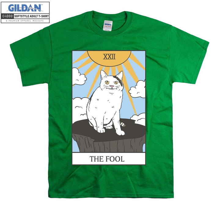 The Fool Tarot Card Cat T-shirt