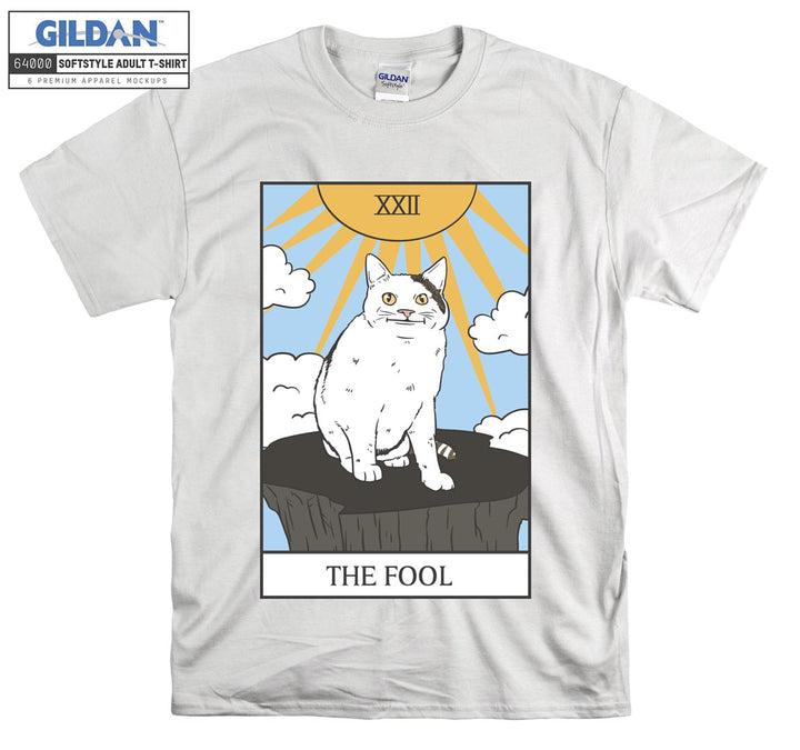 The Fool Tarot Card Cat T-shirt