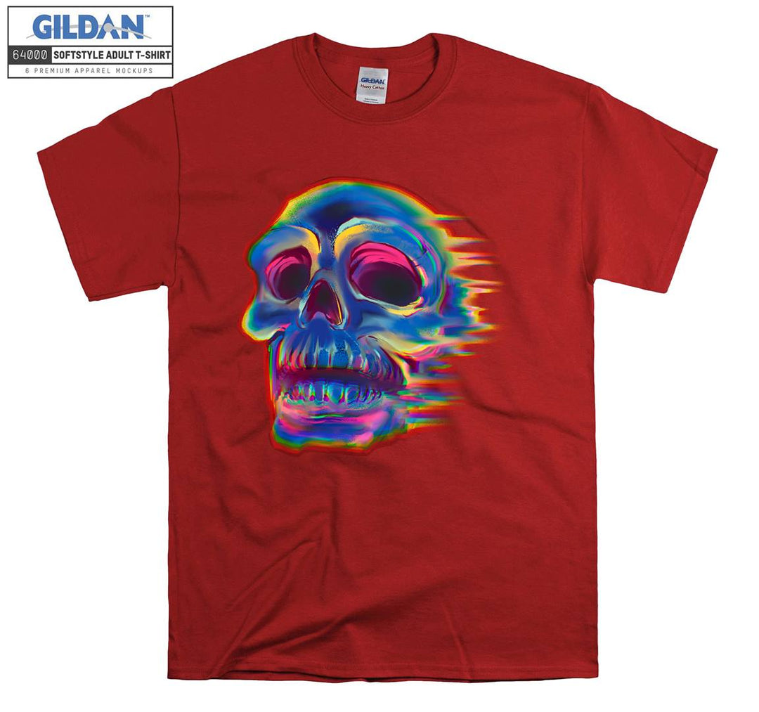 Flaming skull horror figure T-shirt