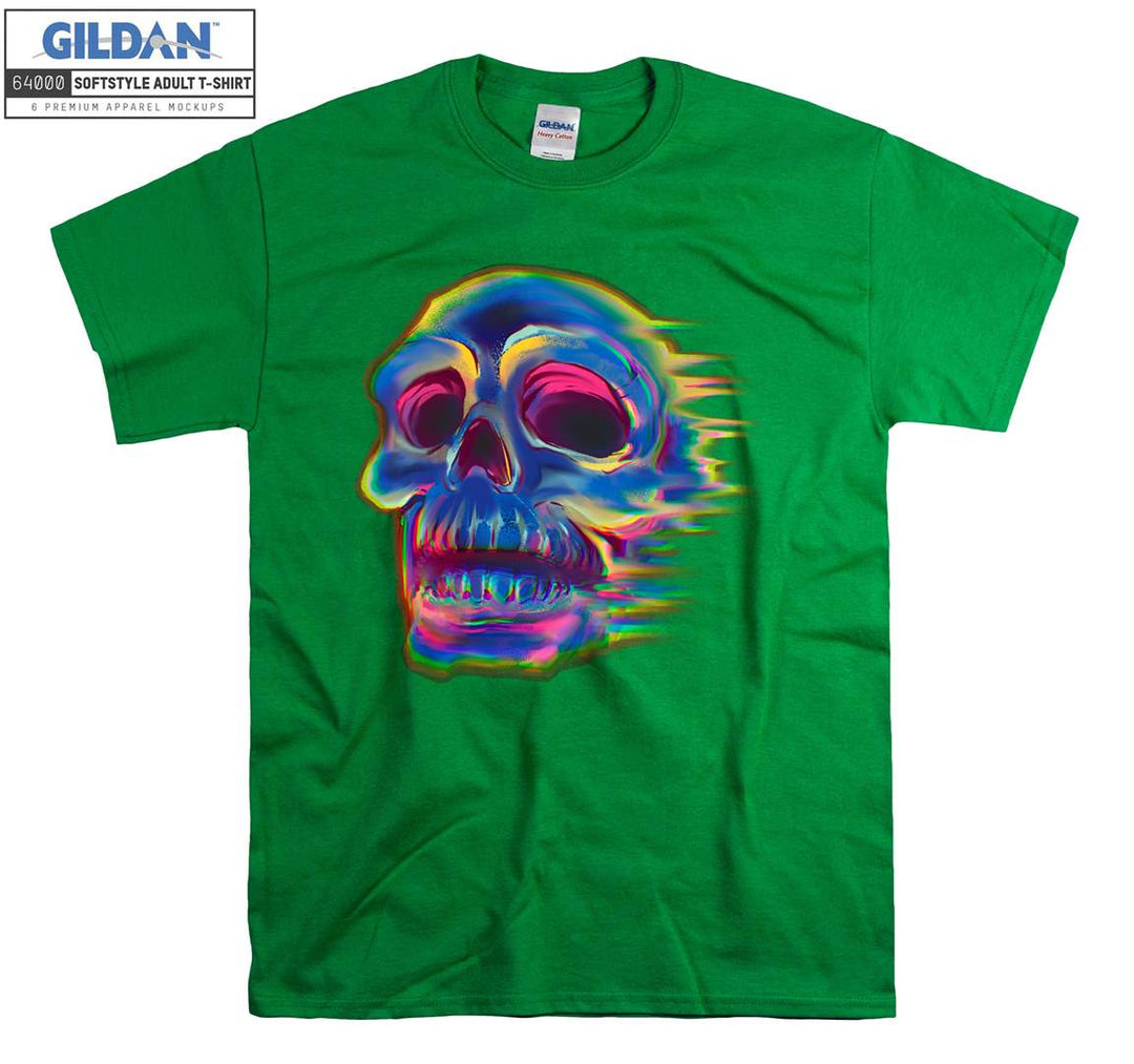 Flaming skull horror figure T-shirt