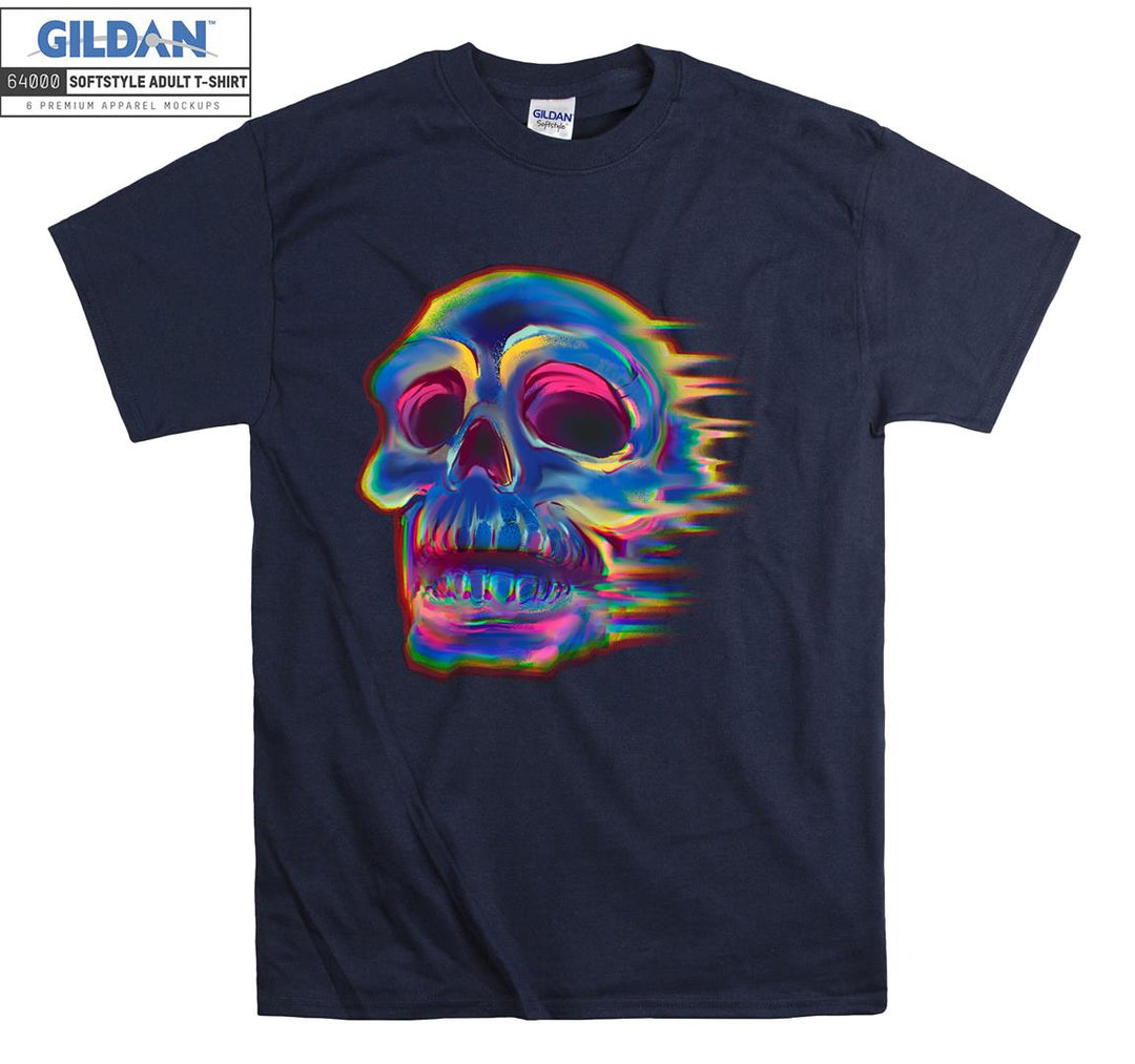 Flaming skull horror figure T-shirt